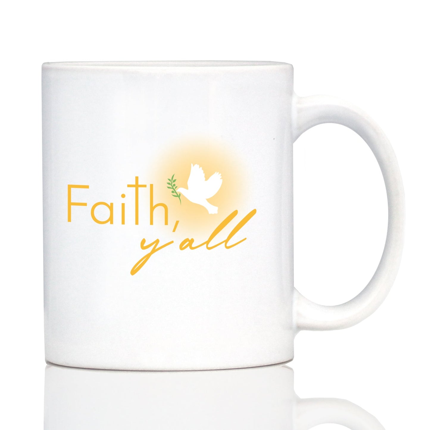 Faith Y'all Coffee Mug Christianity Gifts for Christians White Ceramic Coffee Cup