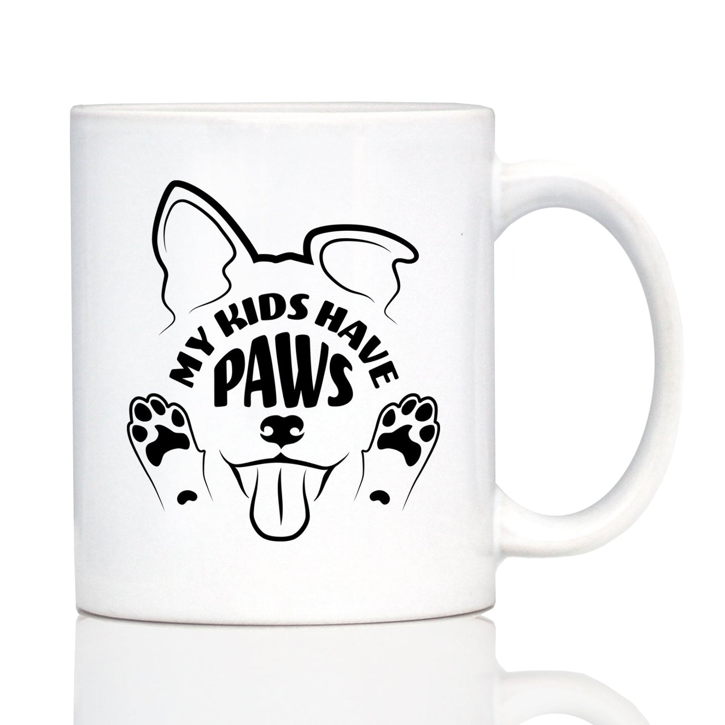 Kids Have Paws Dog Coffee Mug Gifts for Dog People White Ceramic Coffee Cup