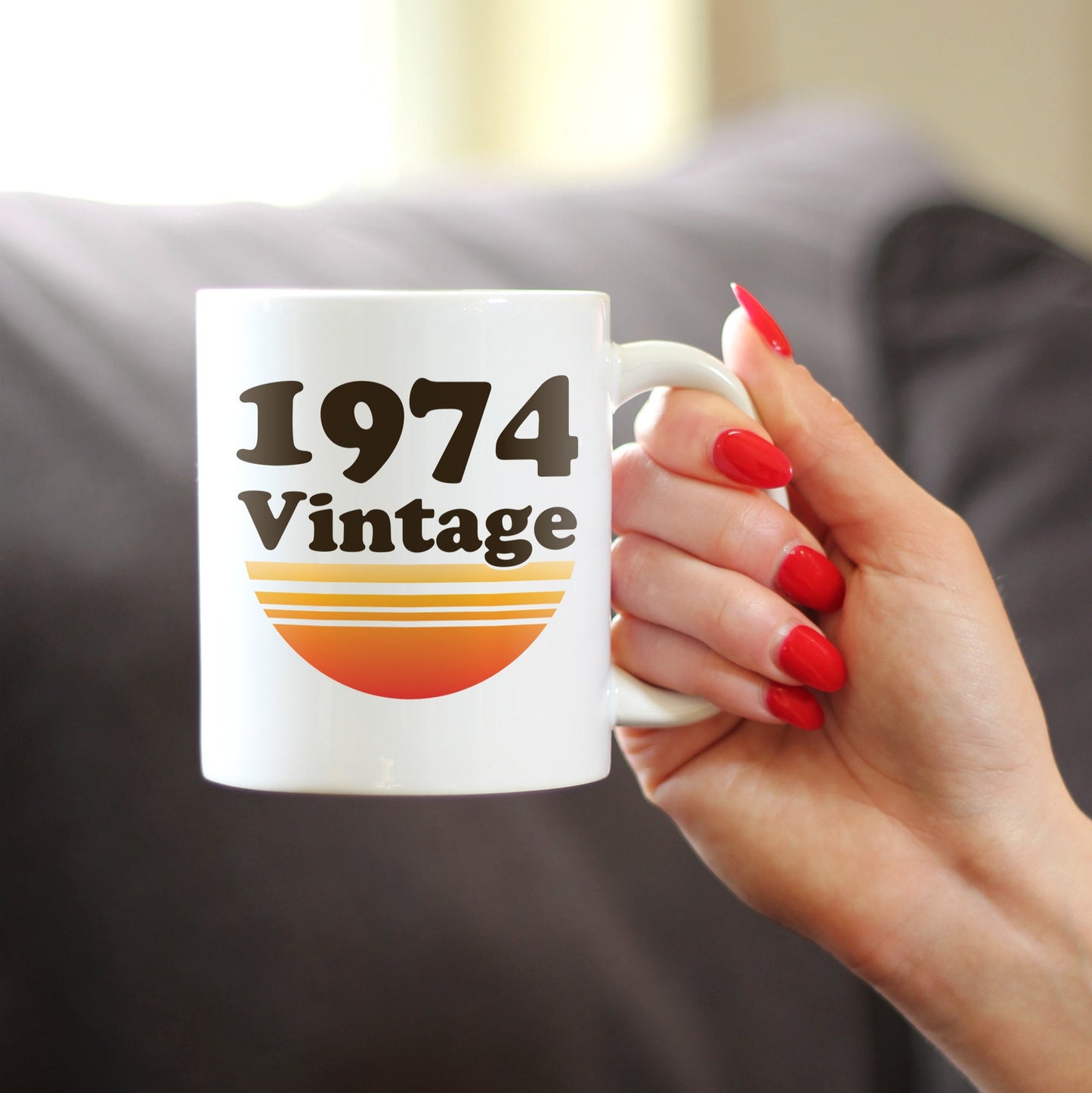 Vintage 1974 - Fun 51st Birthday Coffee Mug Gifts for Men & Women Turning 51 - Retro Coffee Cups