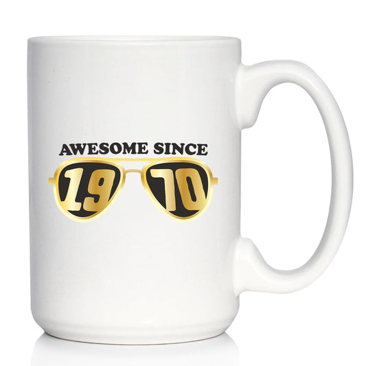Awesome Since 1970 Coffee Mug 55th Birthday Gift Ideas White Ceramic Coffee Cup