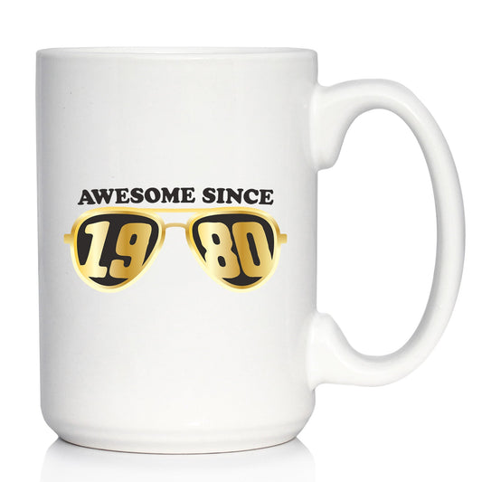 Awesome Since 1980 Coffee Mug 45th Birthday Gift Ideas White Ceramic Coffee Cup