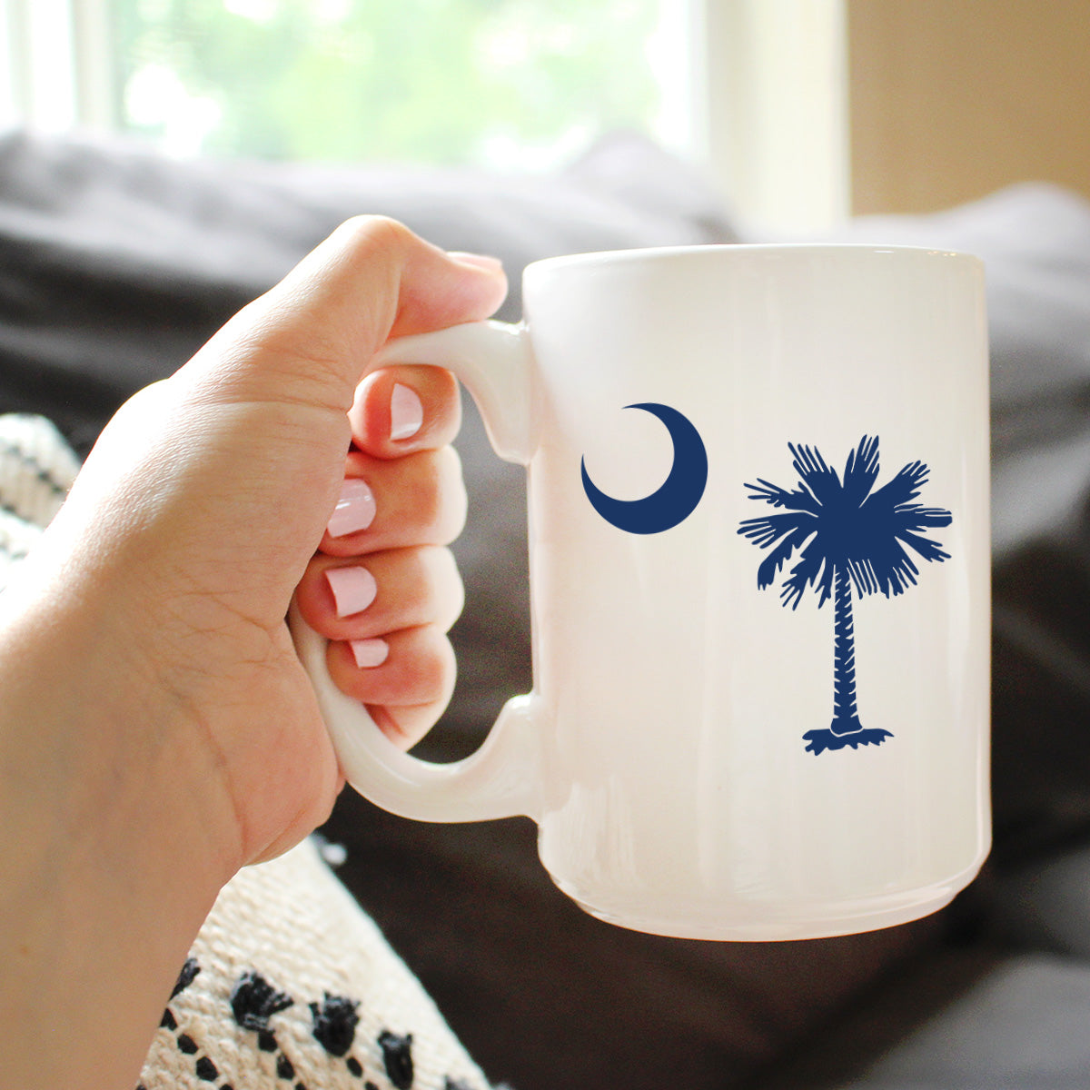 South Carolina Flag Coffee Mug - State Themed Drinking Decor and Gifts for South Carolinians