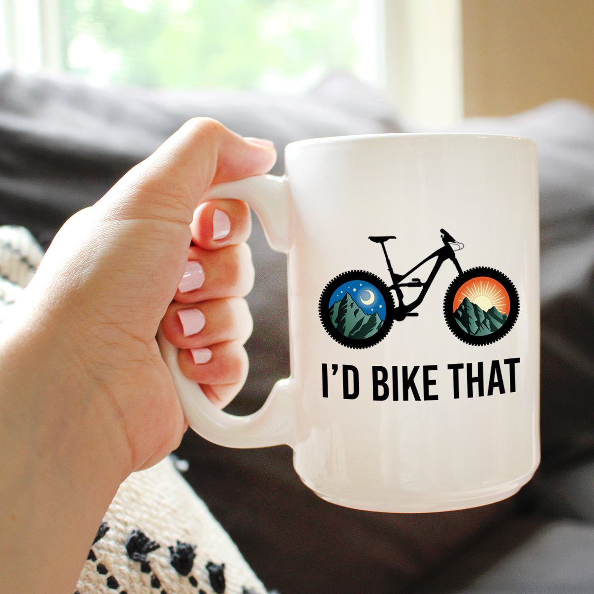 I'd Bike That Coffee Mug - Bicycle Themed Decor and Gifts for Mountain Bikers