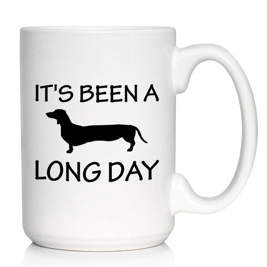 It's Been A Long Day Coffee Mug - Funny Dachshund Themed Decor and Gifts