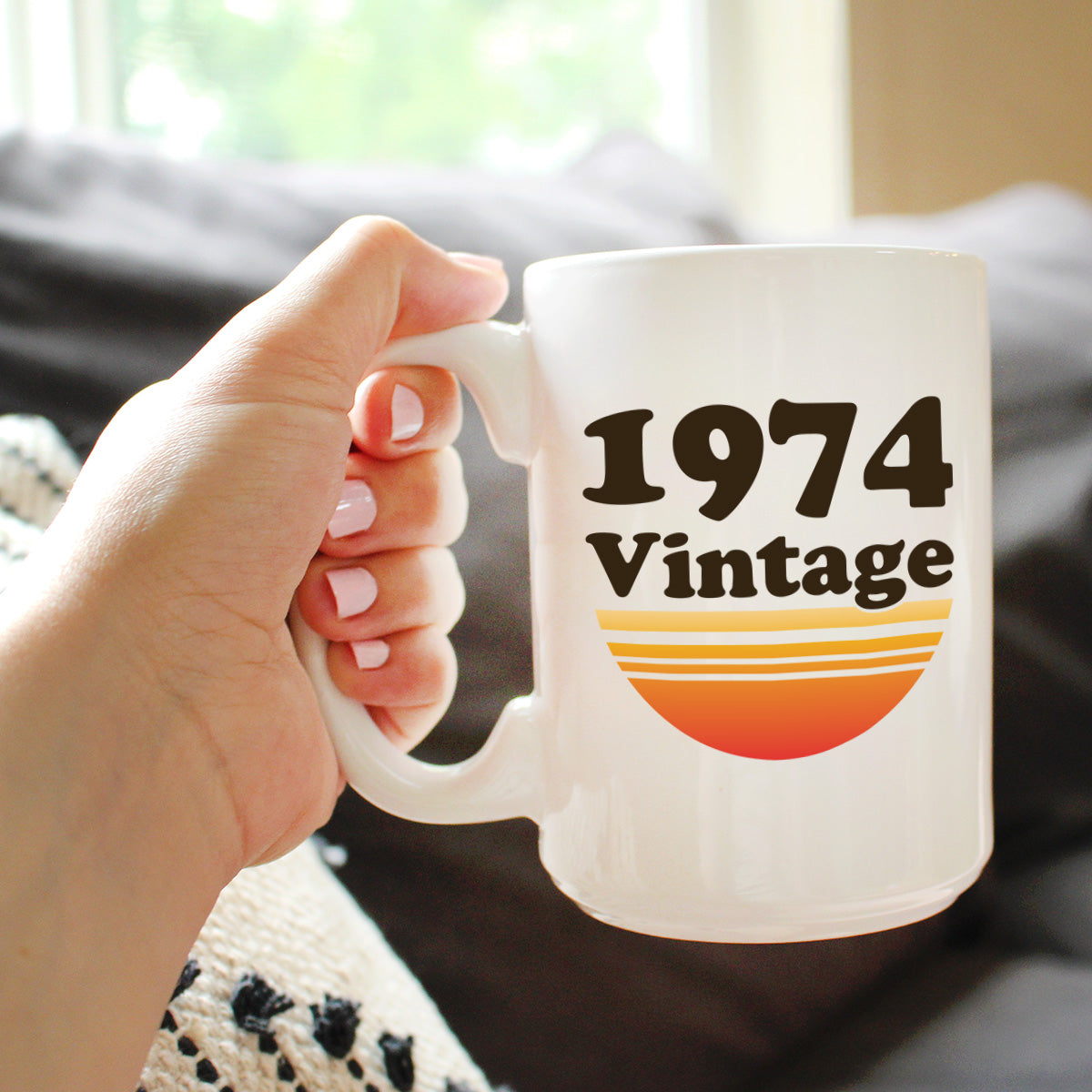 Vintage 1974 - Fun 51st Birthday Coffee Mug Gifts for Men & Women Turning 51 - Retro Coffee Cups