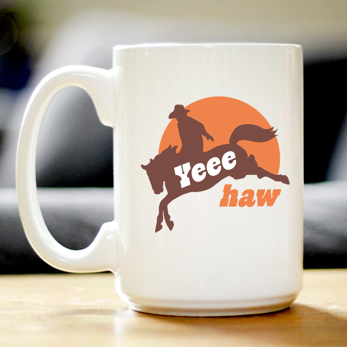Yeehaw Coffee Mug Rodeo Party Decor & Western Home Decorations White Ceramic Coffee Cup