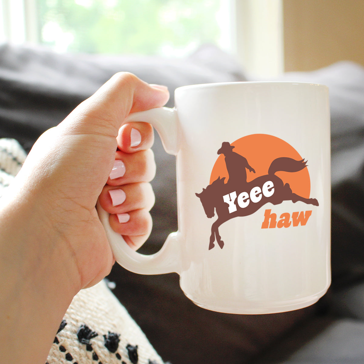 Yeehaw Coffee Mug Rodeo Party Decor & Western Home Decorations White Ceramic Coffee Cup