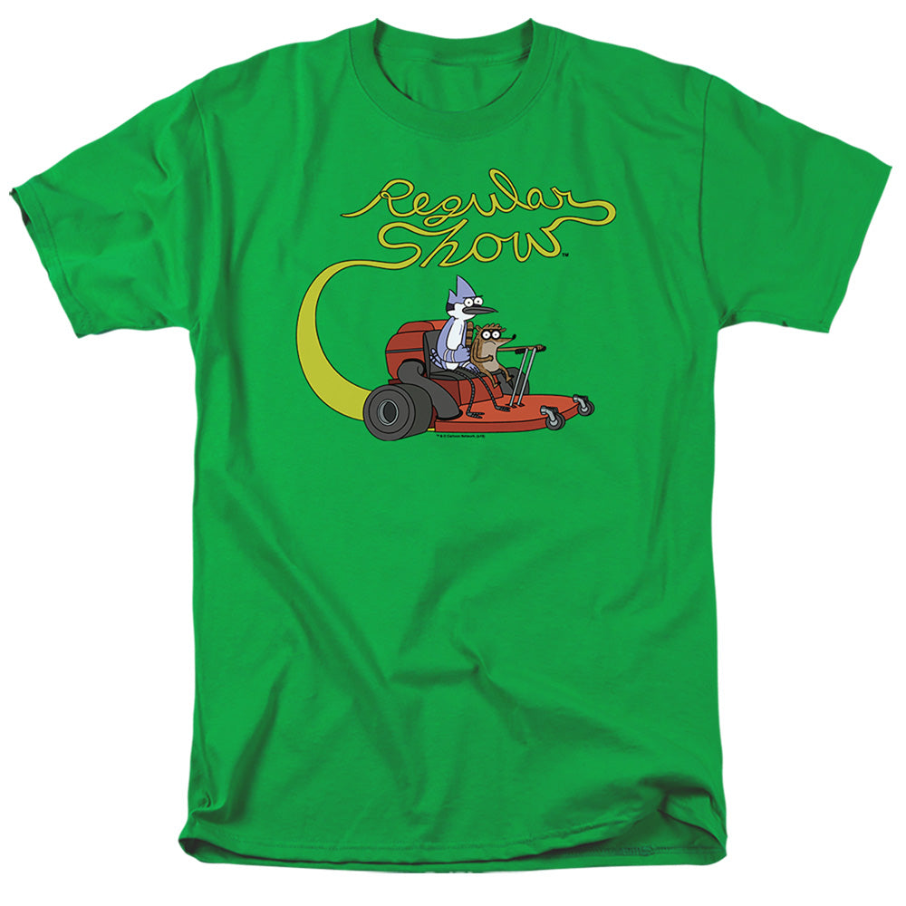 Regular Show Mower Mens T Shirt Kelly Green