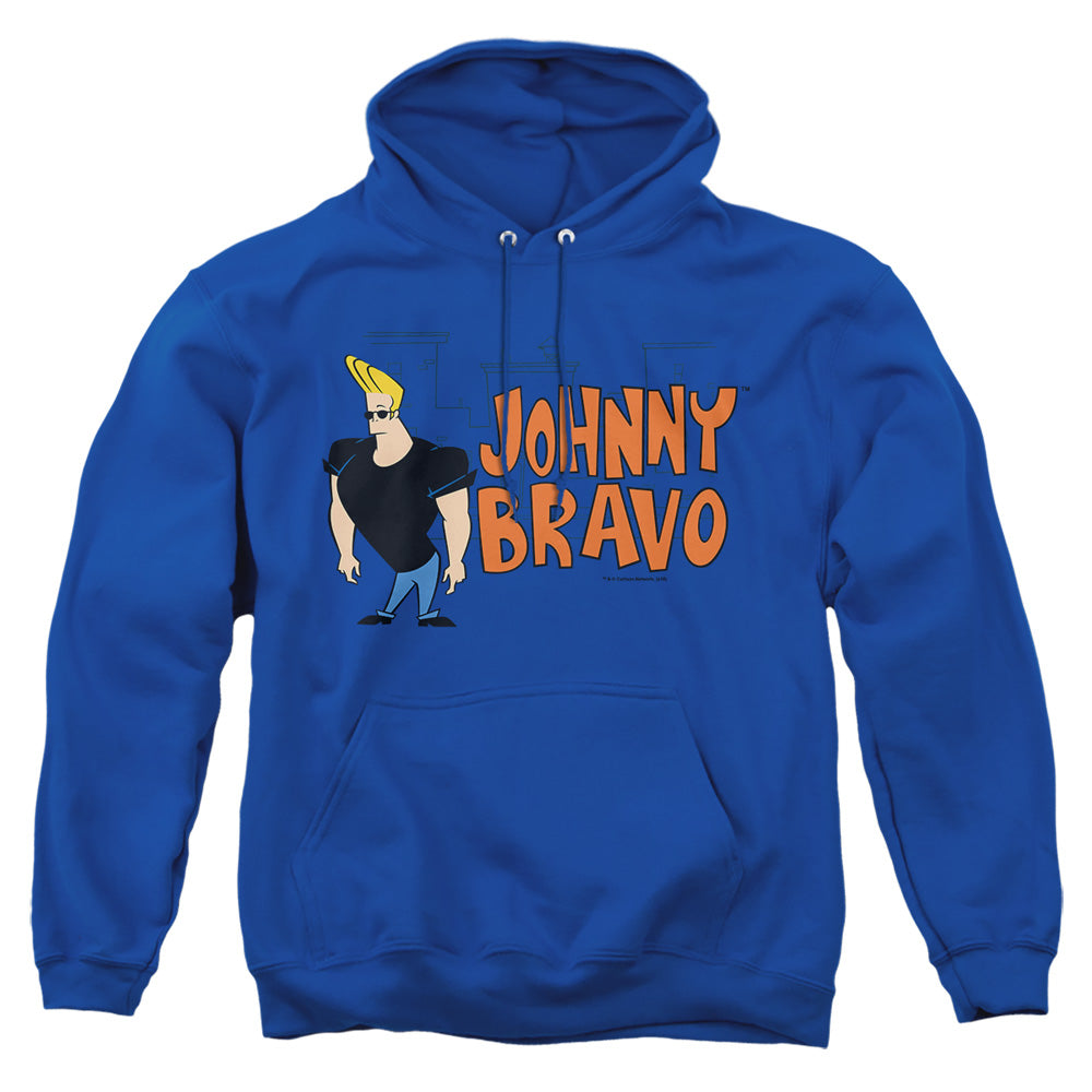 Johnny Bravo Johnny Logo Mens Hoodie Royal Officially Licensed