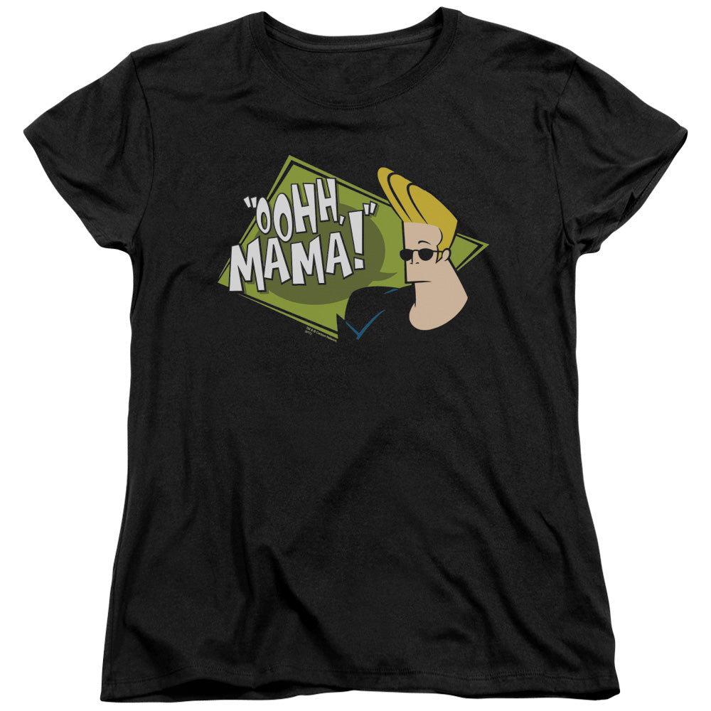 Johnny Bravo Oohh Mama Womens T Shirt Black Officially Licensed