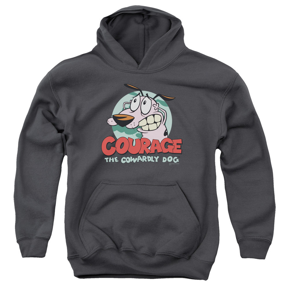 Courage the Cowardly Dog Courage Kids Youth Hoodie Charcoal Officially Licensed