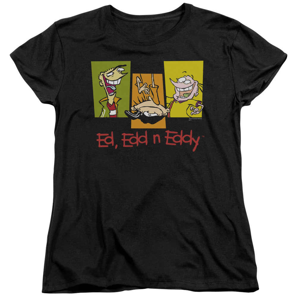 Ed Edd N Eddy 3 Eds Womens T Shirt Black Officially Licensed