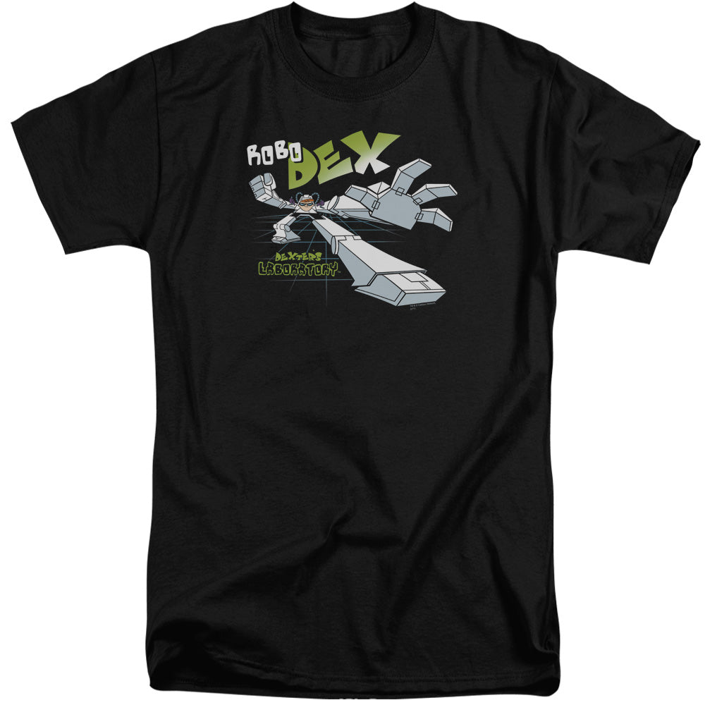 Dexters Laboratory Robo Dex Mens Tall T Shirt Black Officially Licensed
