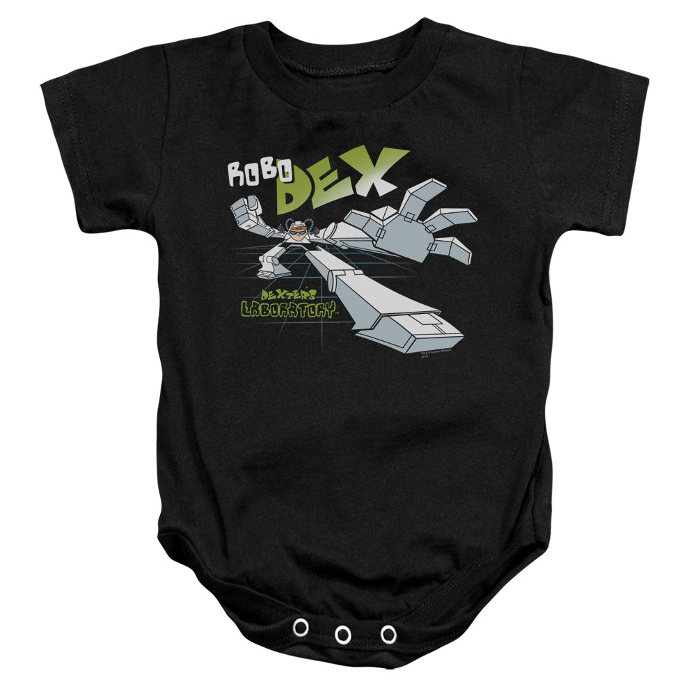 Dexters Laboratory Robo Dex Infant Baby Snapsuit Black Officially Licensed