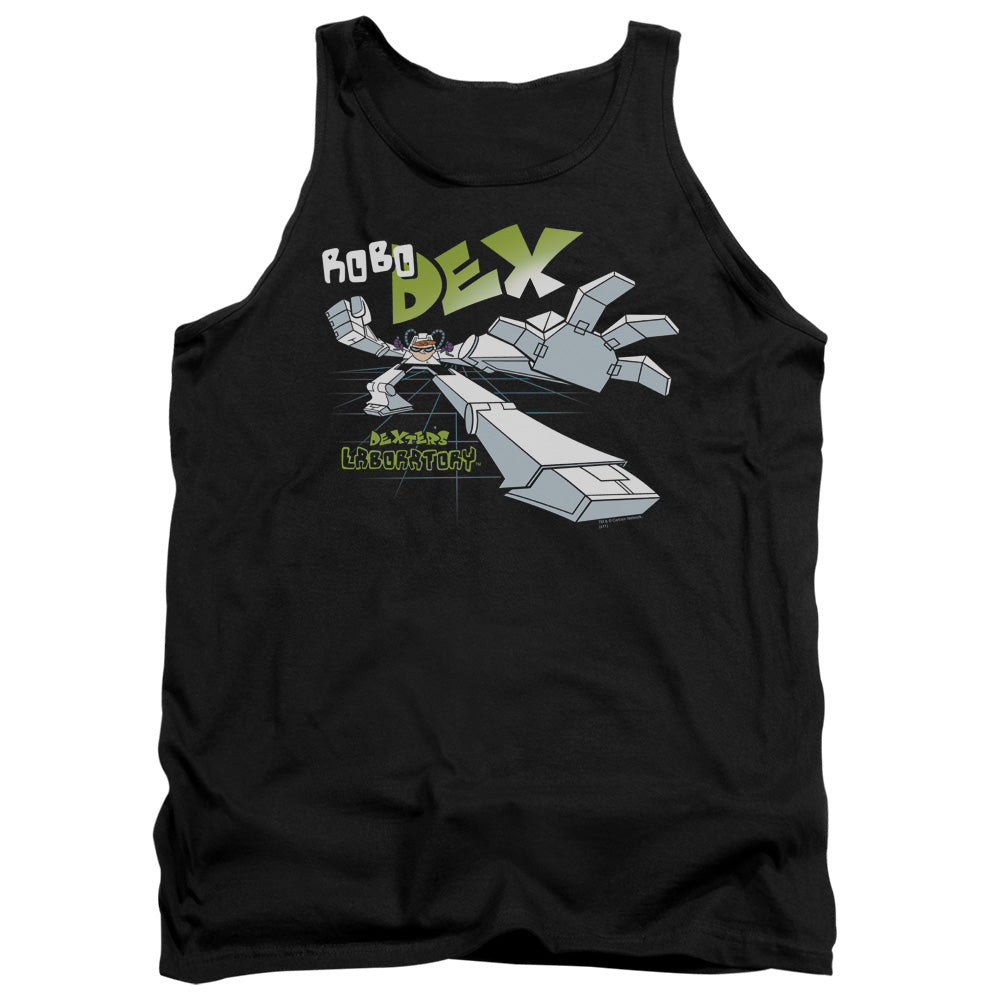 Dexters Laboratory Robo Dex Mens Tank Top Shirt Black Officially Licensed