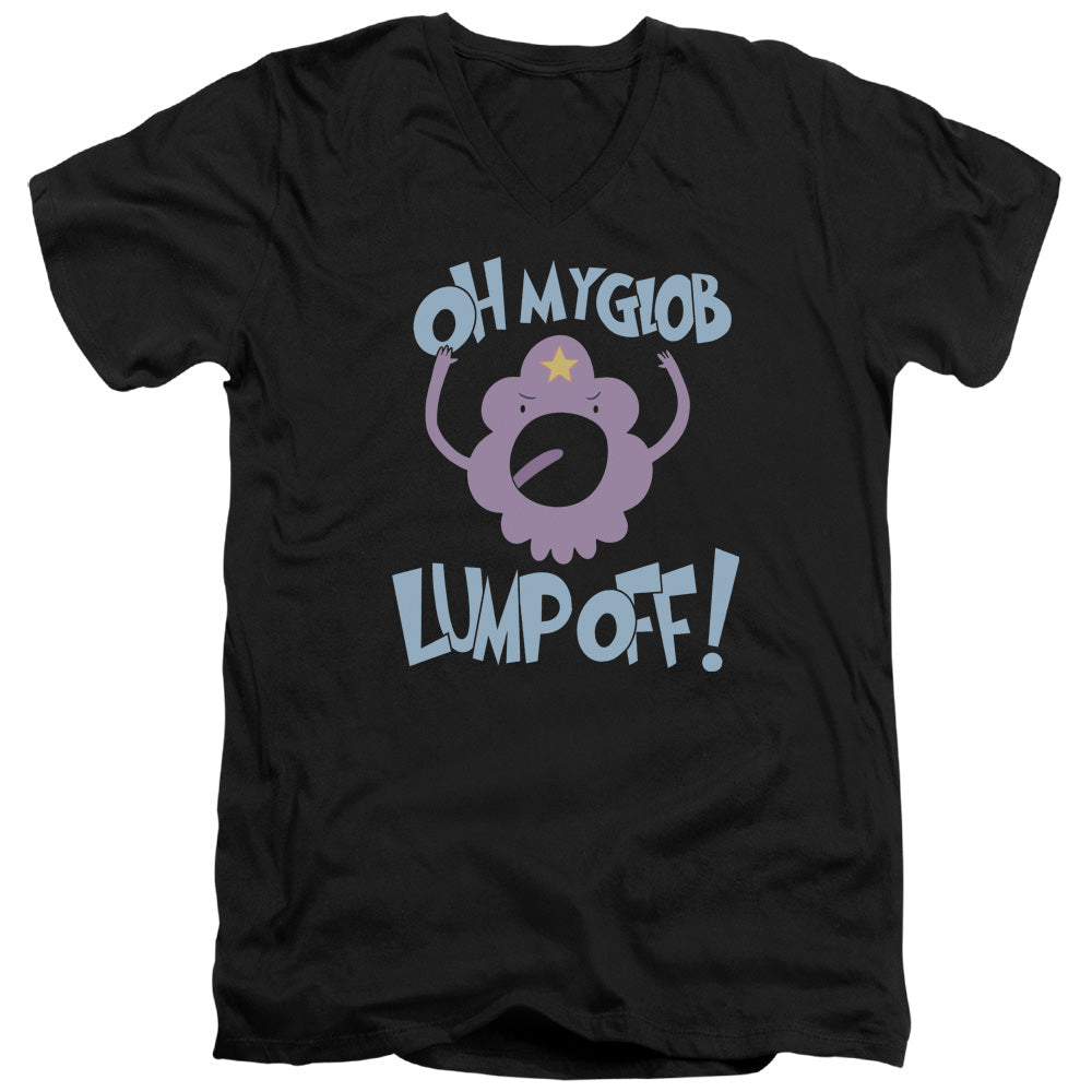 Adventure Time Lump Off Mens Slim Fit V Neck T Shirt Black Officially Licensed