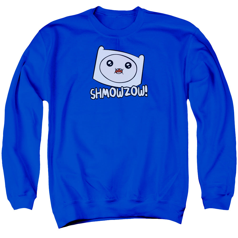 Adventure Time Shmowzow Mens Crewneck Sweatshirt Royal Blue Officially Licensed
