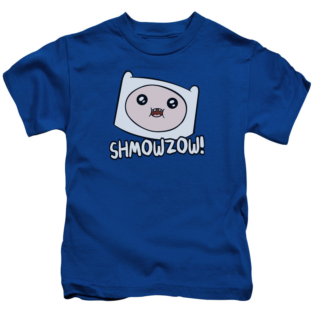 Adventure Time Shmowzow Juvenile Kids Youth T Shirt Royal Blue Officially Licensed