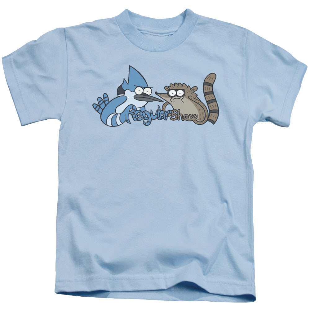 The Regular Show Tattoo Art Juvenile Kids Youth T Shirt Light Blue Officially Licensed