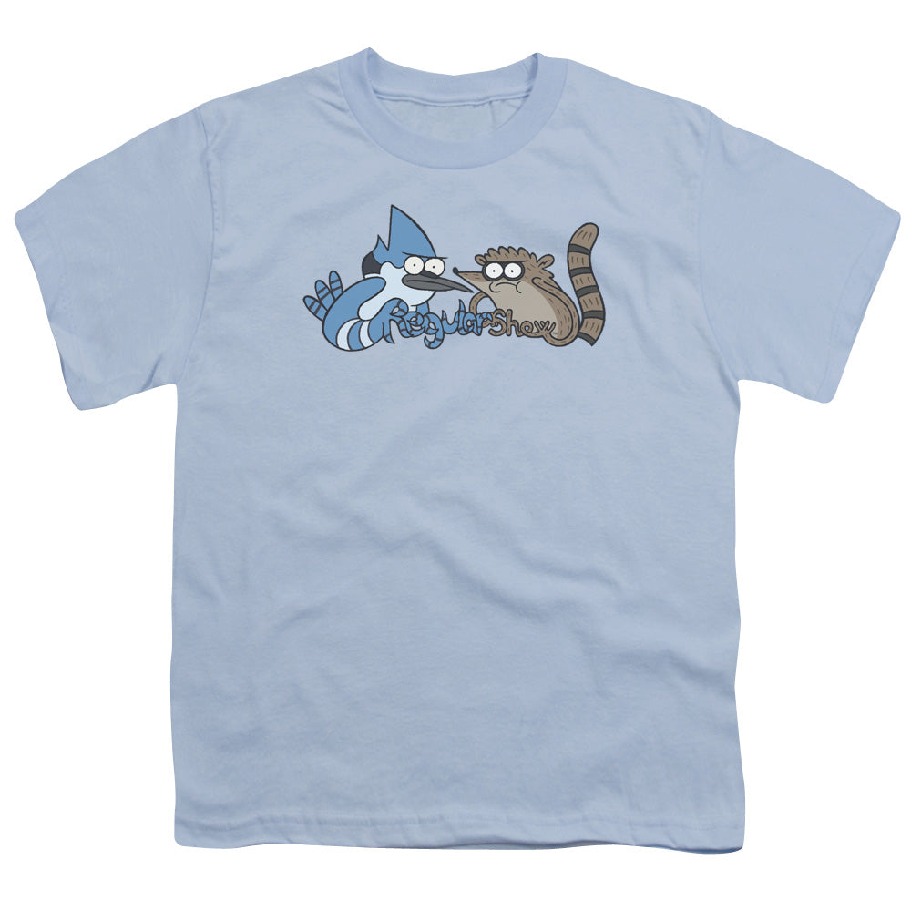 The Regular Show Tattoo Art Kids Youth T Shirt Light Blue Officially Licensed