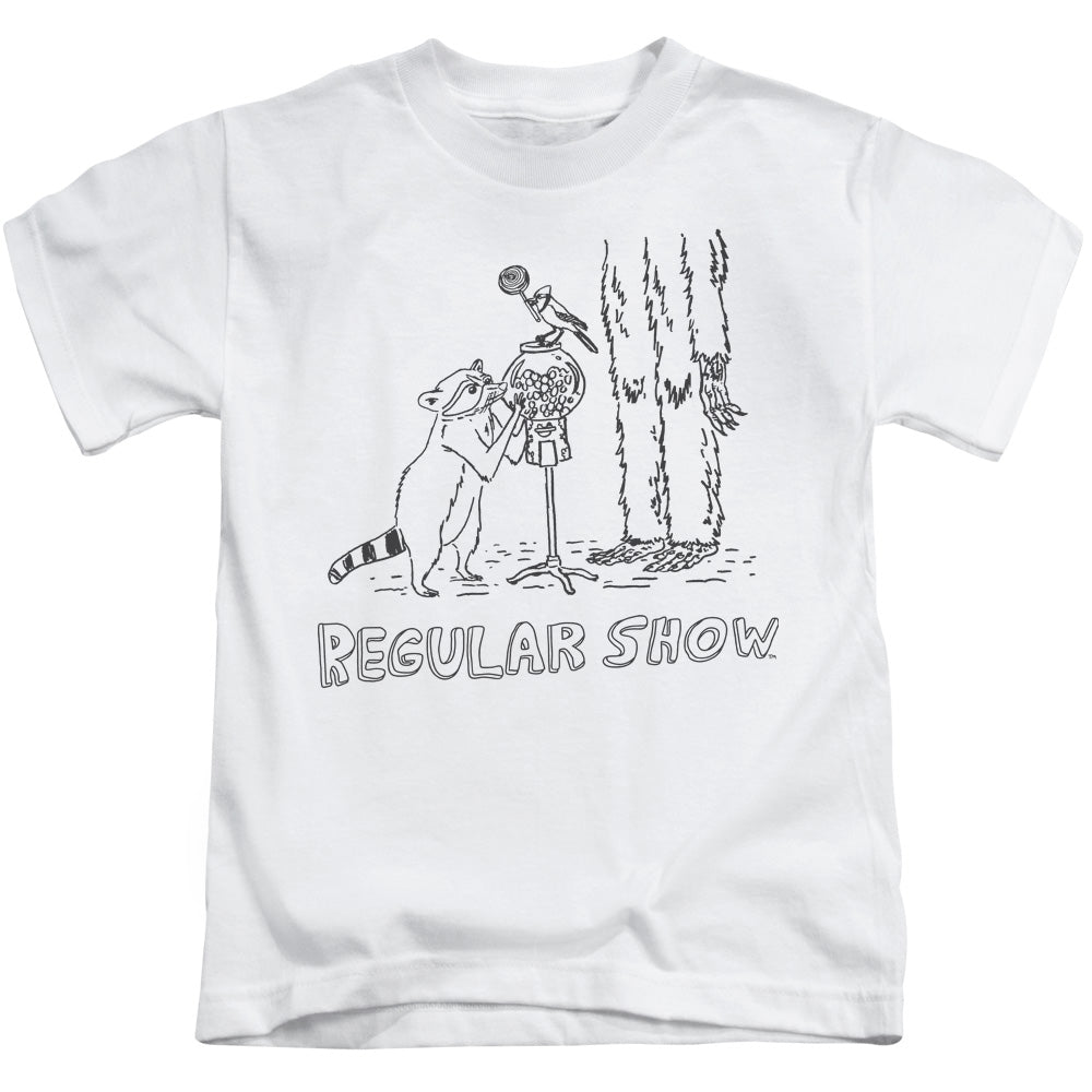 The Regular Show Tattoo Art Juvenile Kids Youth T Shirt White Officially Licensed