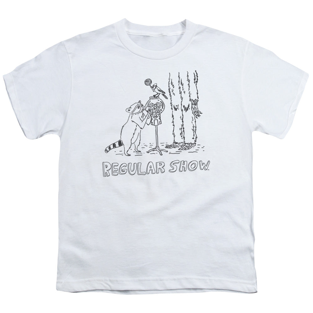 The Regular Show Tattoo Art Kids Youth T Shirt White Officially Licensed