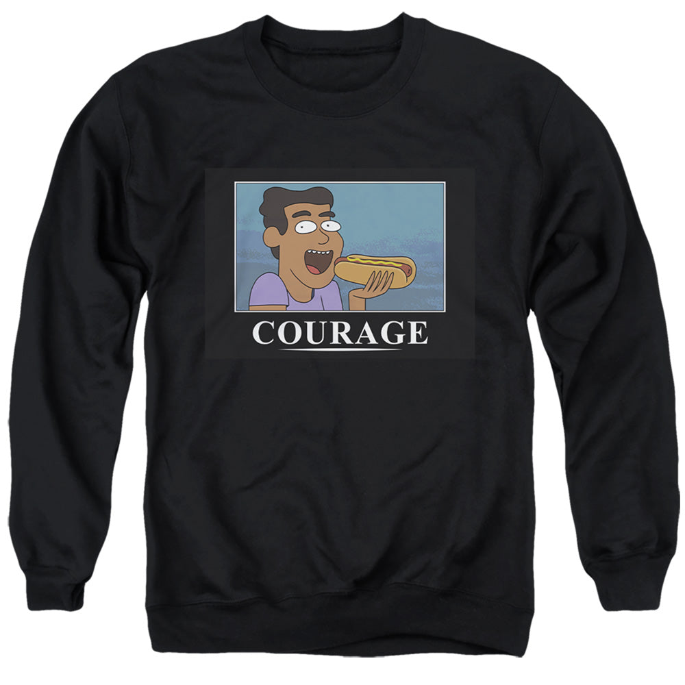 Rick And Morty Courage Poster Mens Crewneck Sweatshirt Black