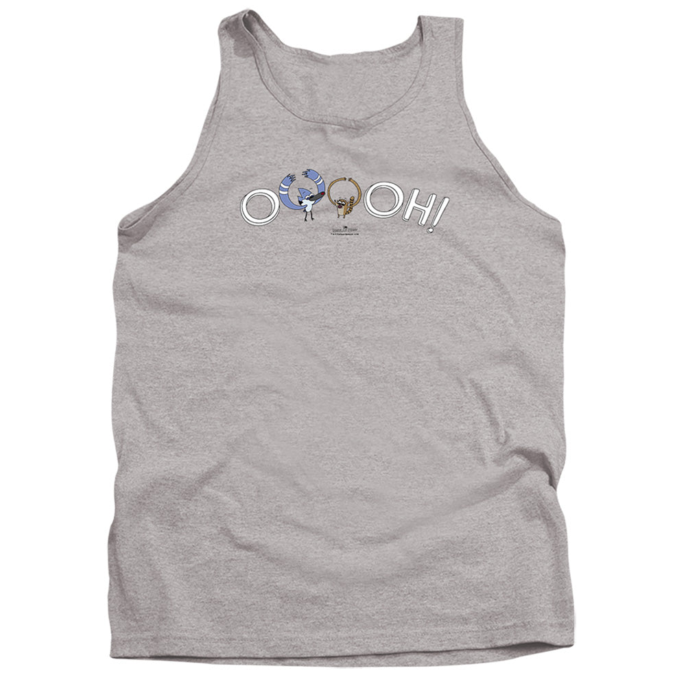 The Regular Show Ooooh Mens Tank Top Shirt Athletic Heather Officially Licensed