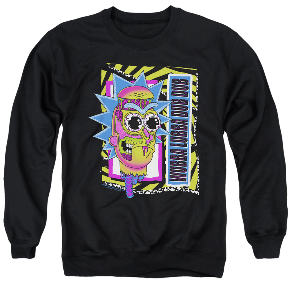 Rick And Morty Wubba Lubba Dub Dub Mens Crewneck Sweatshirt Black