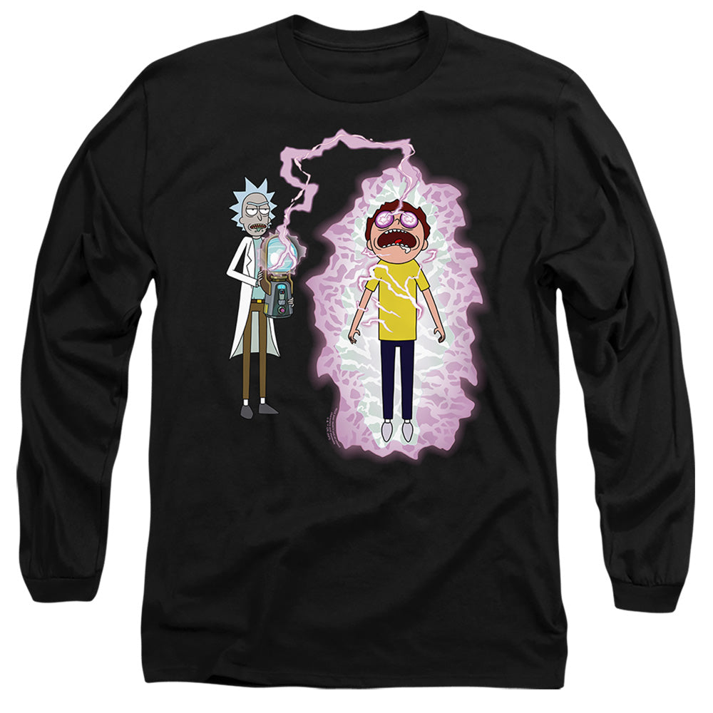 Rick And Morty Morty Reboot Mens Long Sleeve Shirt Black Officially Licensed