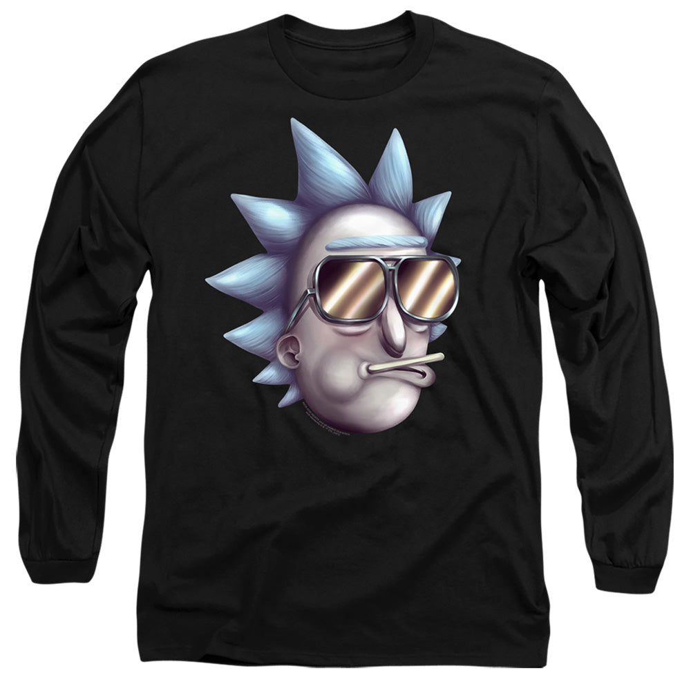 Rick And Morty Cool Rick Alternate Reality Mens Long Sleeve Shirt Black Officially Licensed
