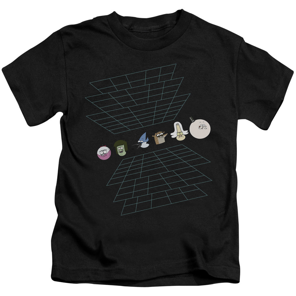 The Regular Show Regular Grid Juvenile Kids Youth T Shirt Black Officially Licensed