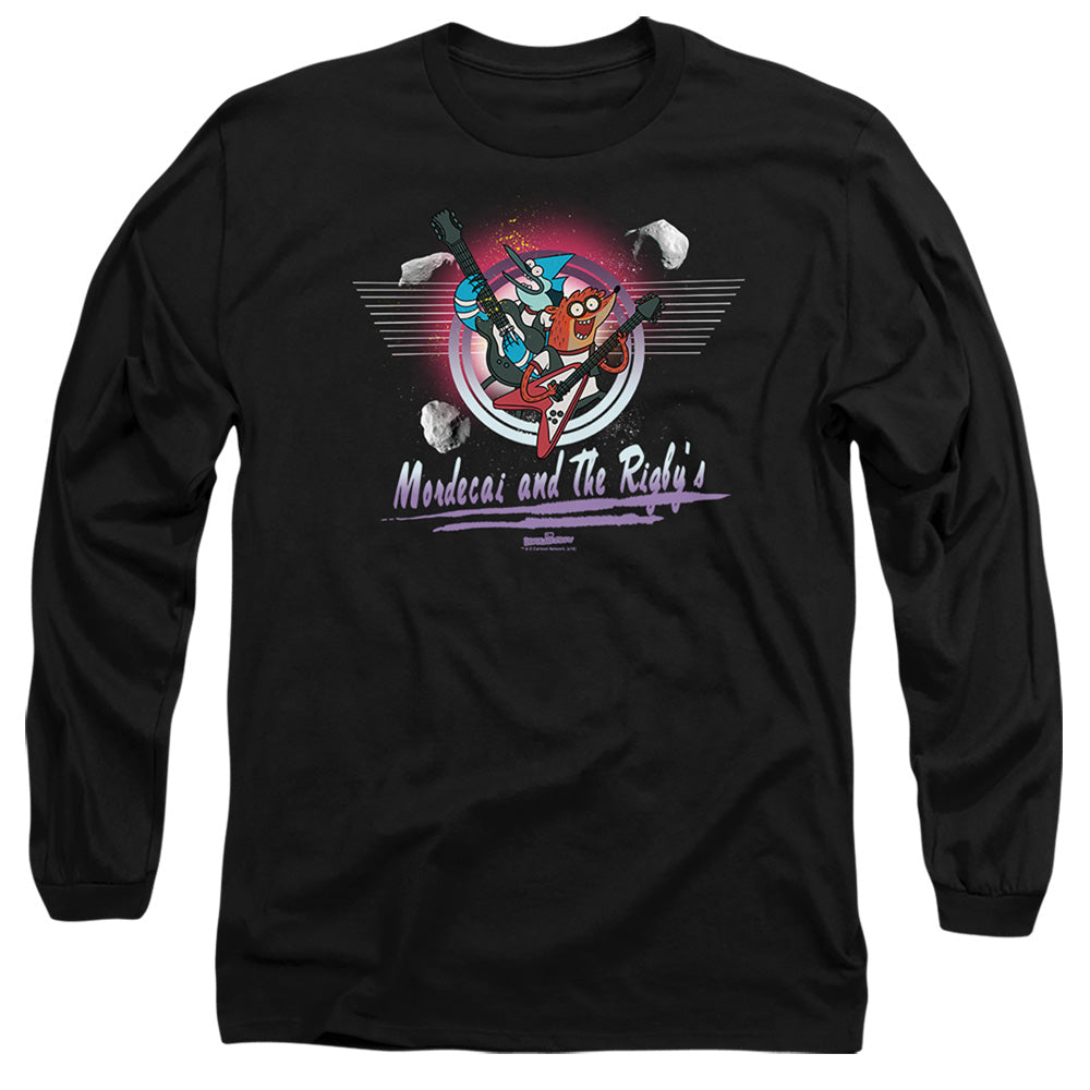 The Regular Show Mordecai & The Rigbys Mens Long Sleeve Shirt Black Officially Licensed