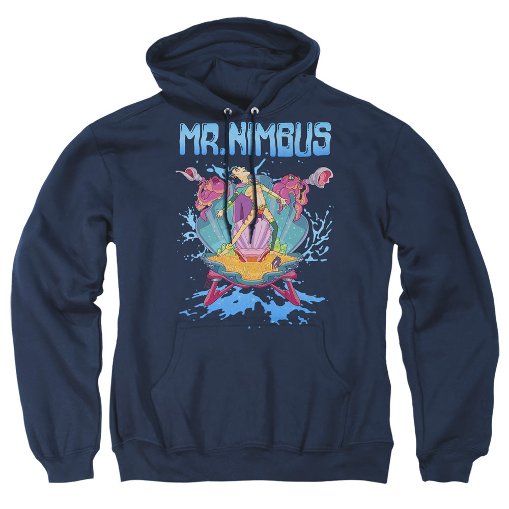 Rick And Morty Mr. Nimbus Design Mens Hoodie Navy