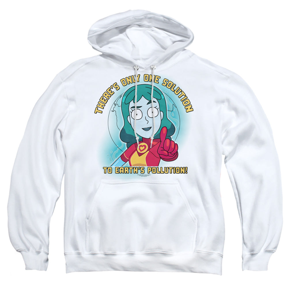 Rick And Morty Planetina Mens Hoodie White