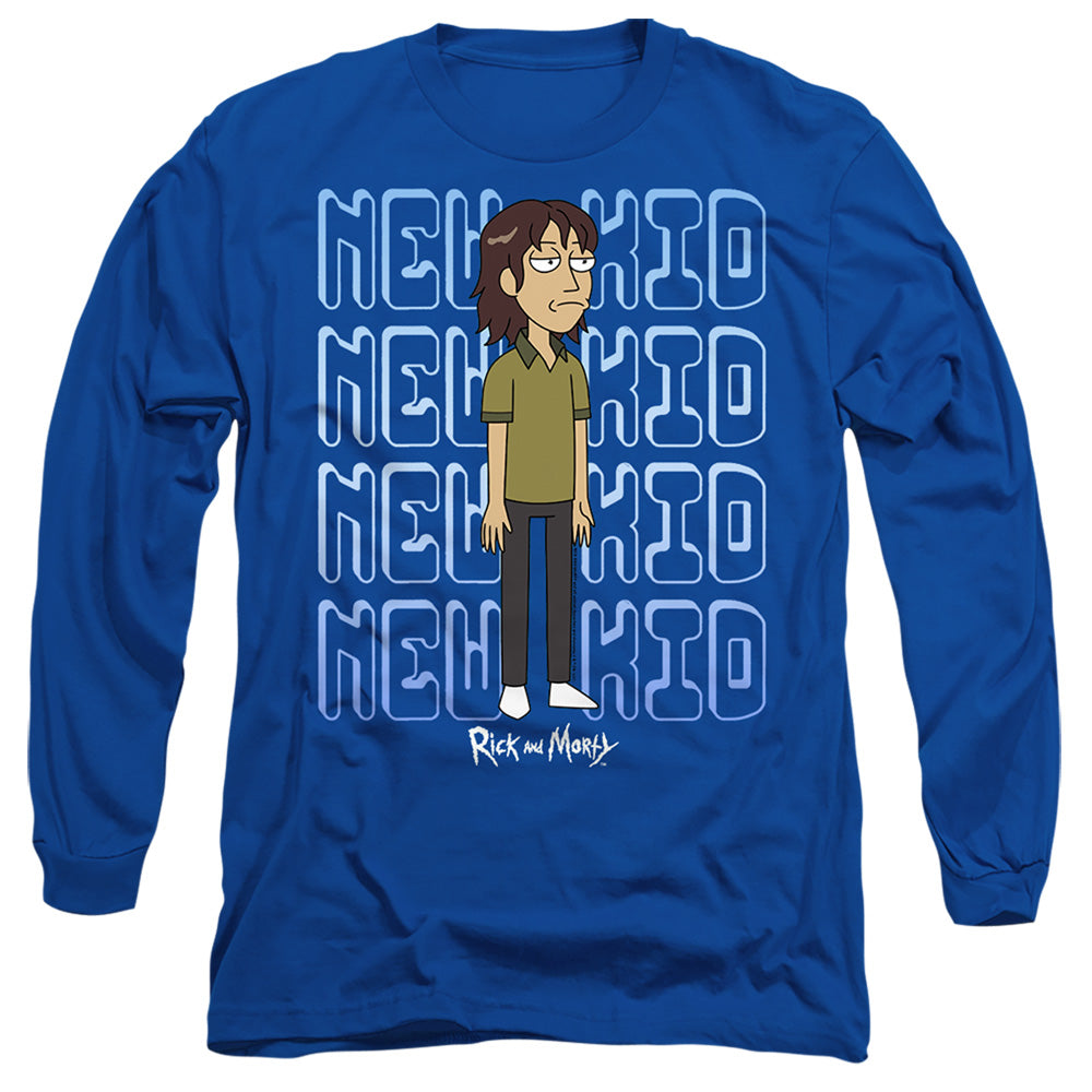 Rick And Morty Bruce Chutback Mens Long Sleeve Shirt Royal Officially Licensed