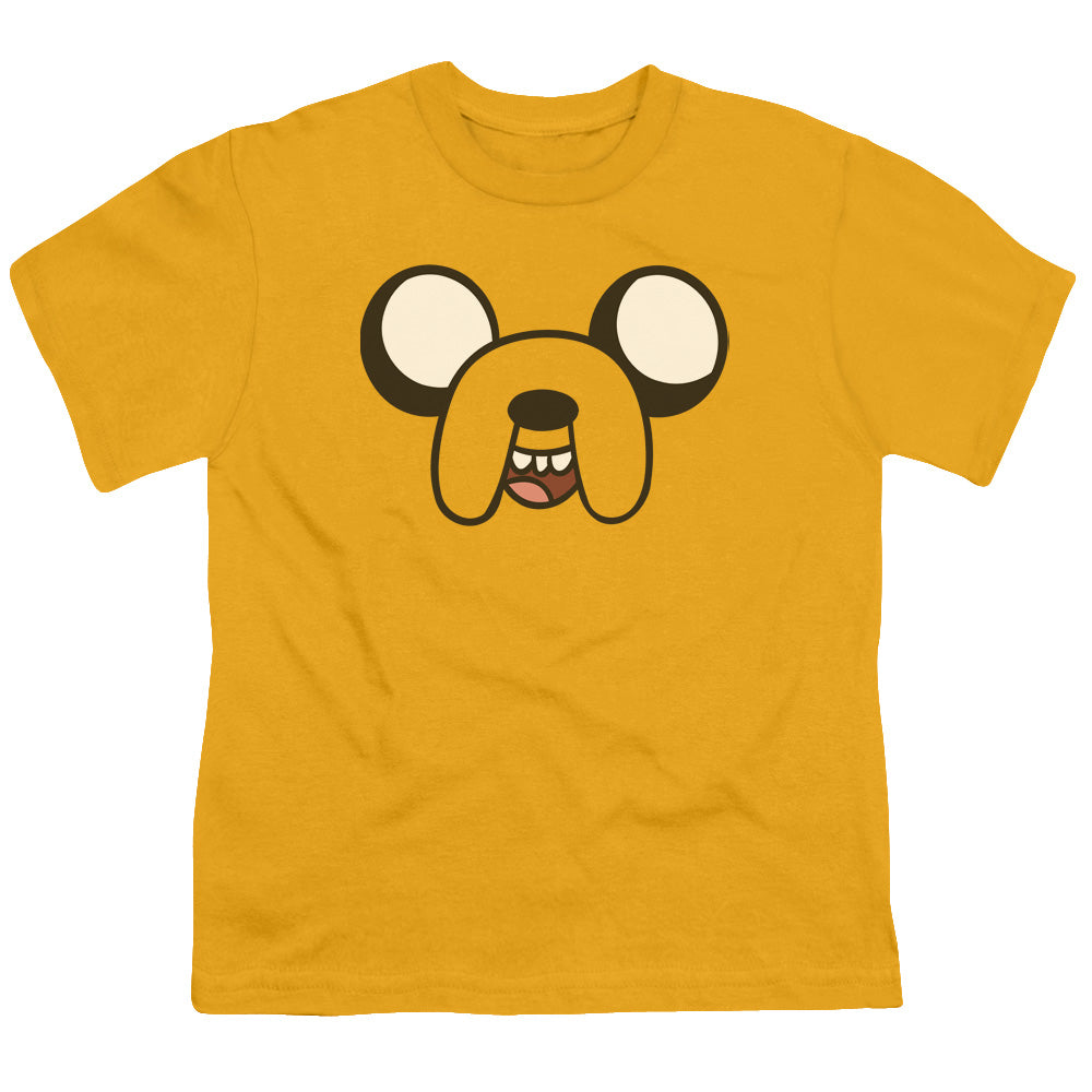 Adventure Time Jake Head Kids Youth T Shirt Gold Officially Licensed
