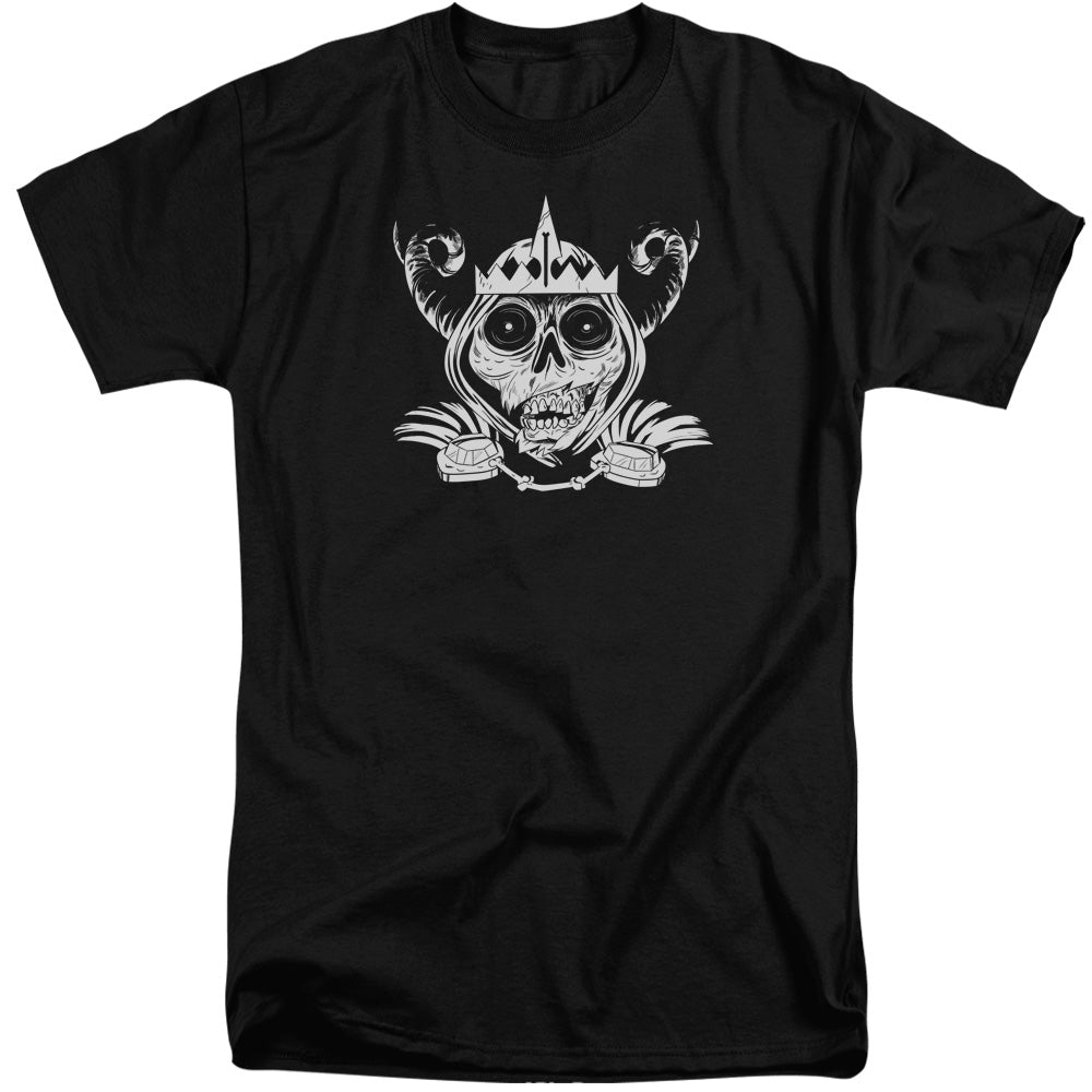 Adventure Time Skull Face Mens Tall T Shirt Black Officially Licensed