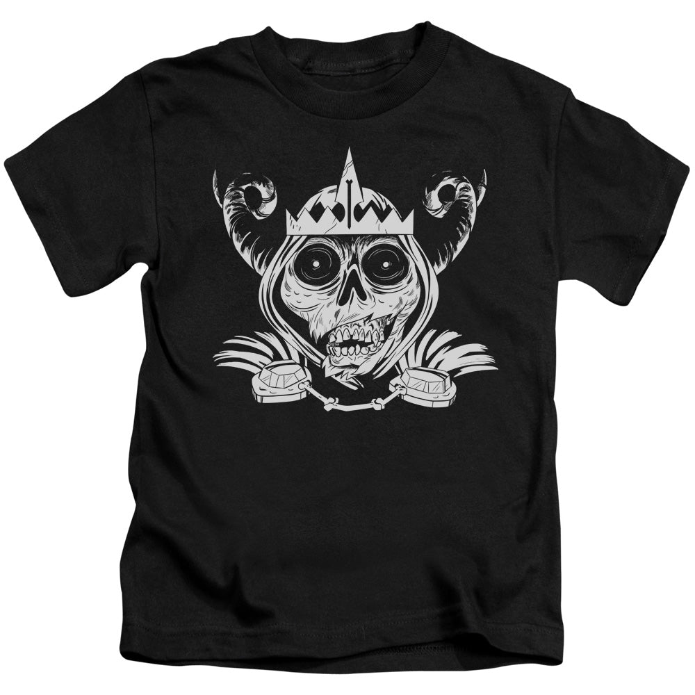 Adventure Time Skull Face Juvenile Kids Youth T Shirt Black Officially Licensed