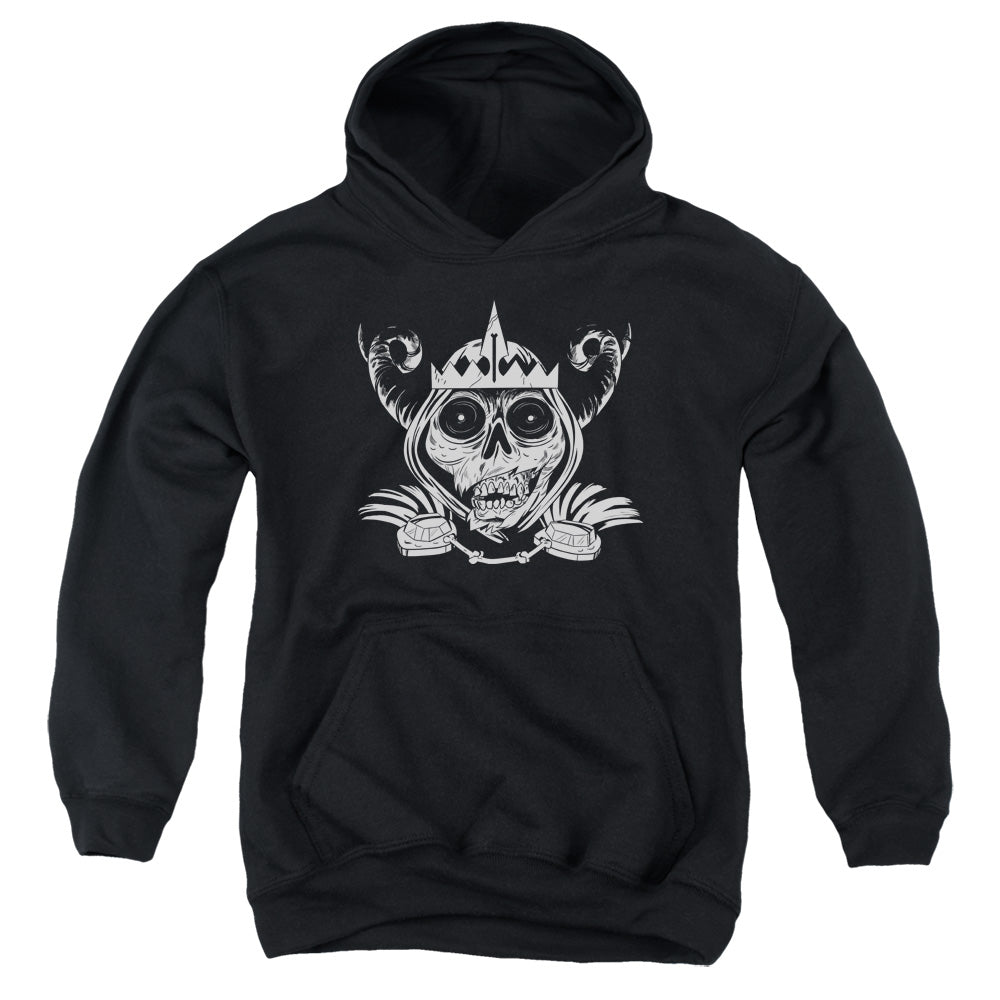 Adventure Time Skull Face Kids Youth Hoodie Black Officially Licensed