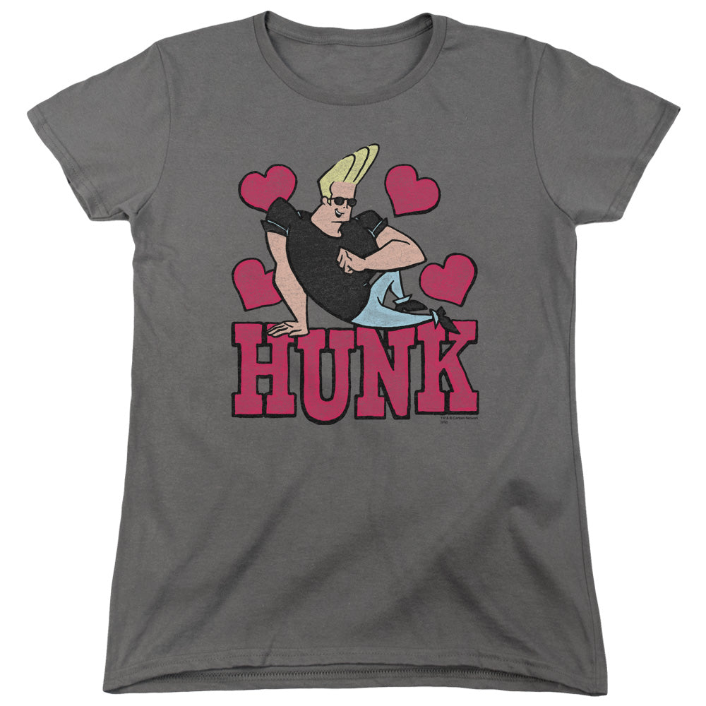Johnny Bravo Hunk Womens T Shirt Charcoal Officially Licensed