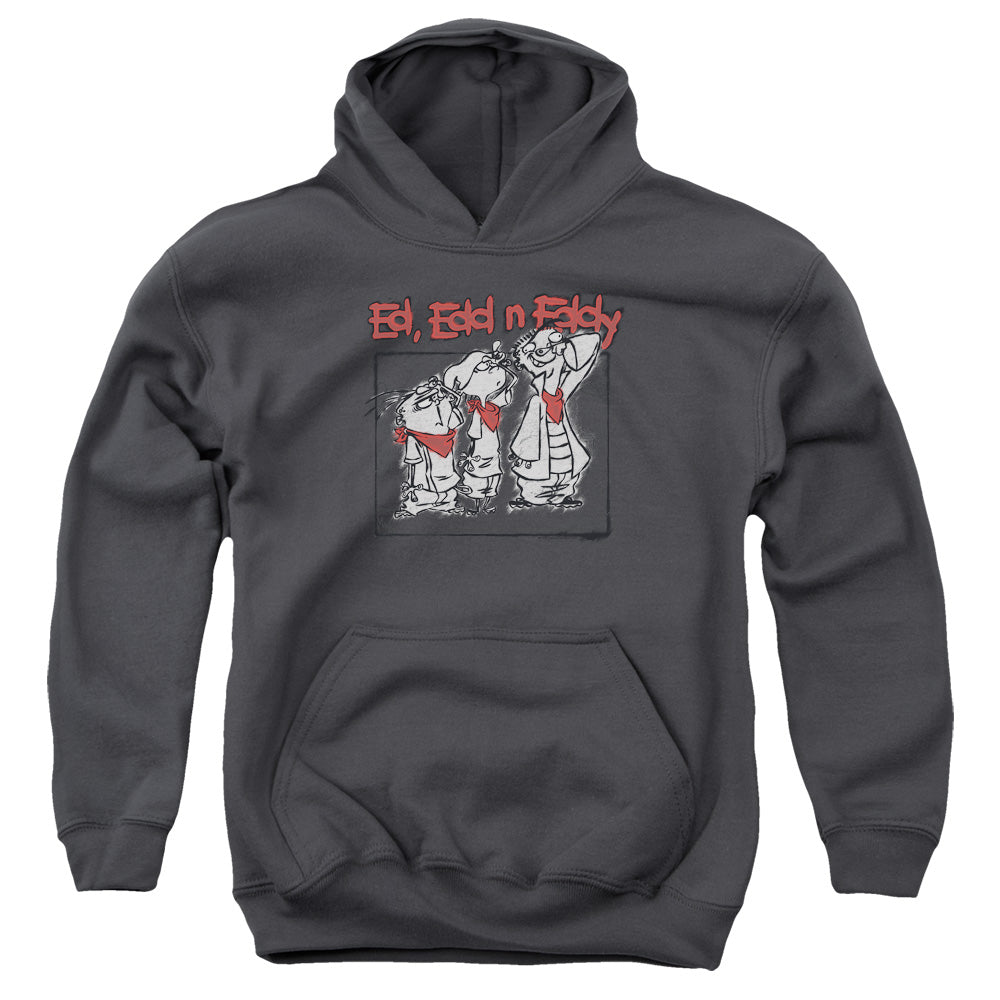 Ed Edd N Eddy Stand by Me Kids Youth Hoodie Charcoal Officially Licensed