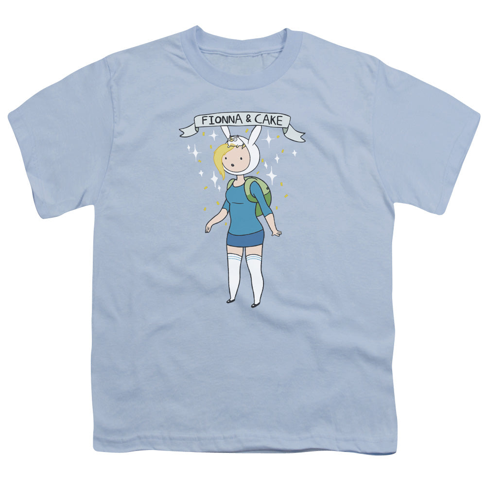 Adventure Time Fionna & Cake Kids Youth T Shirt Light Blue Officially Licensed