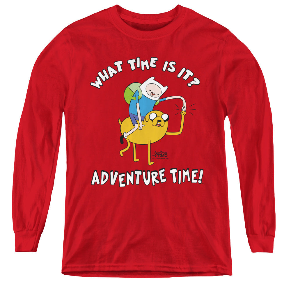 Adventure Time Ride Bump Long Sleeve Kids Youth T Shirt Red Officially Licensed