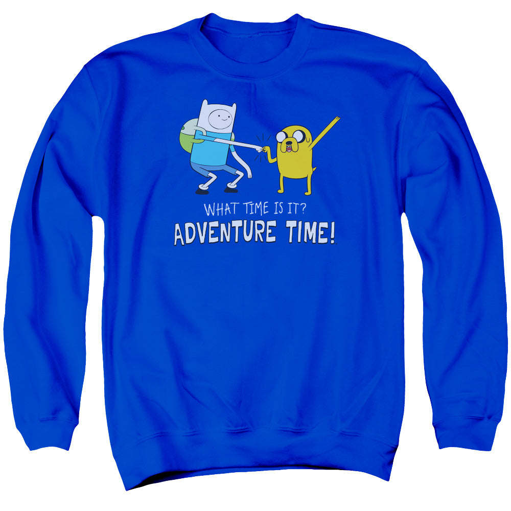 Adventure Time Fist Bump Mens Crewneck Sweatshirt Royal