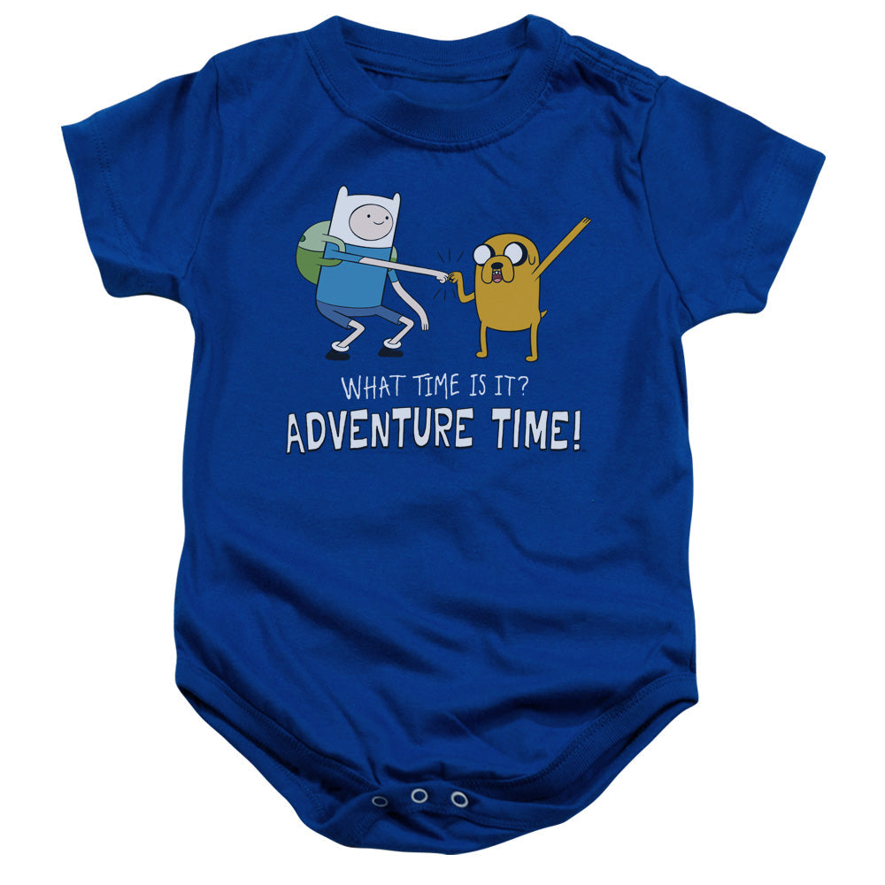 Adventure Time Fist Bump Infant Baby Snapsuit Royal Blue Officially Licensed