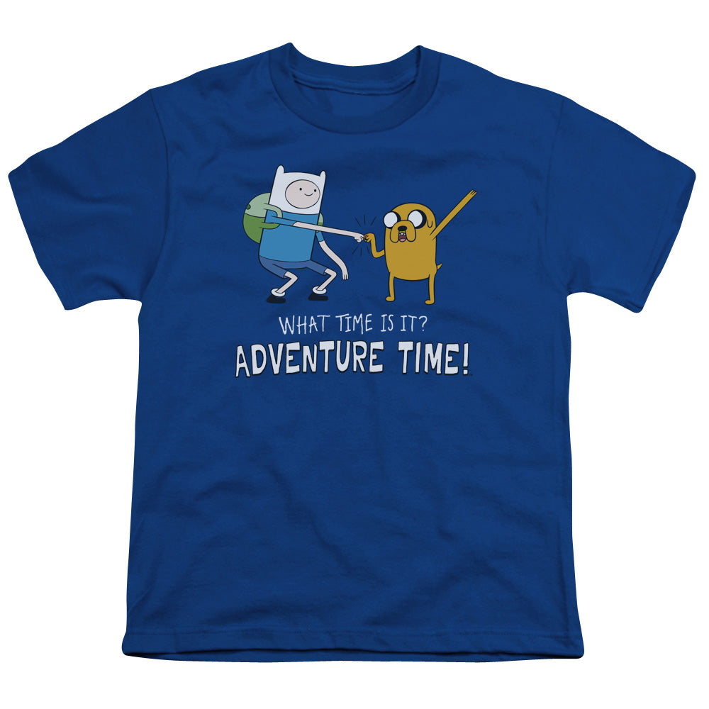 Adventure Time Fist Bump Kids Youth T Shirt Royal Blue Officially Licensed