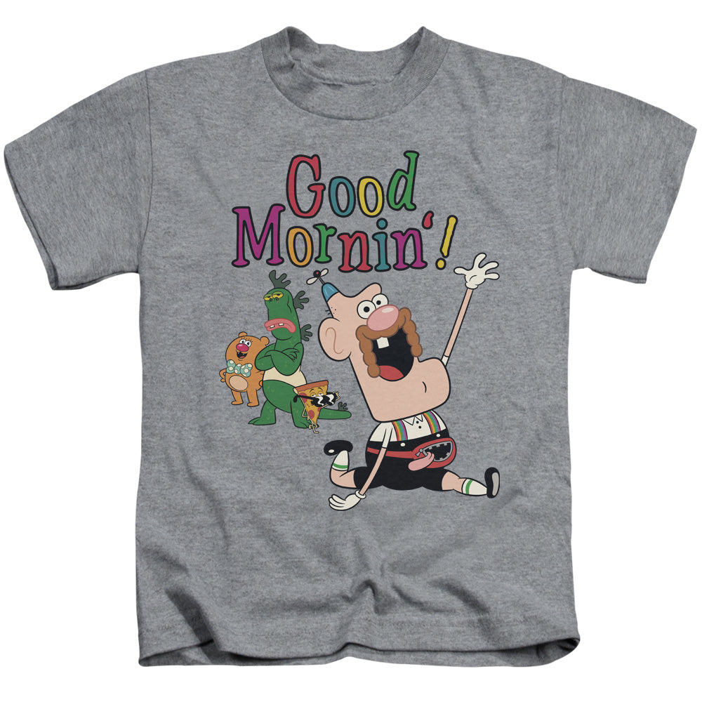 Uncle Grandpa Good Mornin Juvenile Kids Youth T Shirt Athletic Heather Officially Licensed