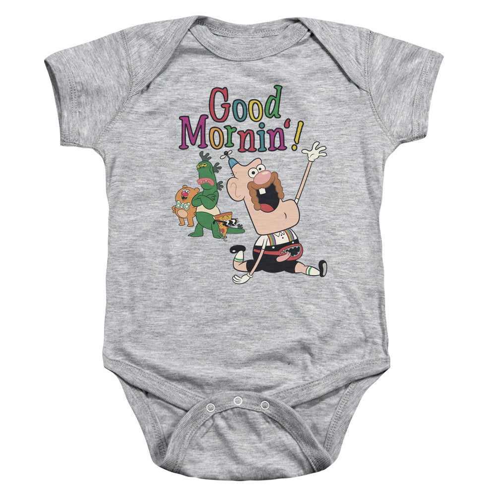 Uncle Grandpa Good Mornin Infant Baby Snapsuit Athletic Heather Officially Licensed