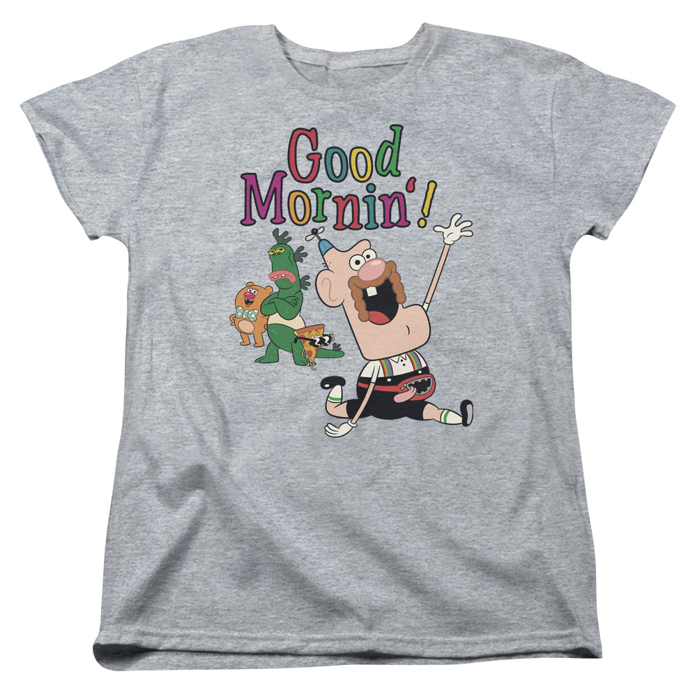 Uncle Grandpa Good Mornin Womens T Shirt Athletic Heather Officially Licensed